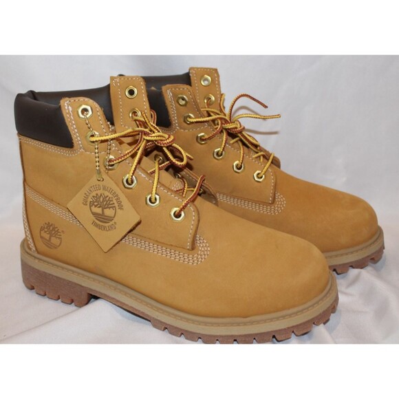 Timberland YOUTH 5.5 WOMEN'S 7 6" Premium Waterproof Boot Wheat NIB - Picture 1 of 7